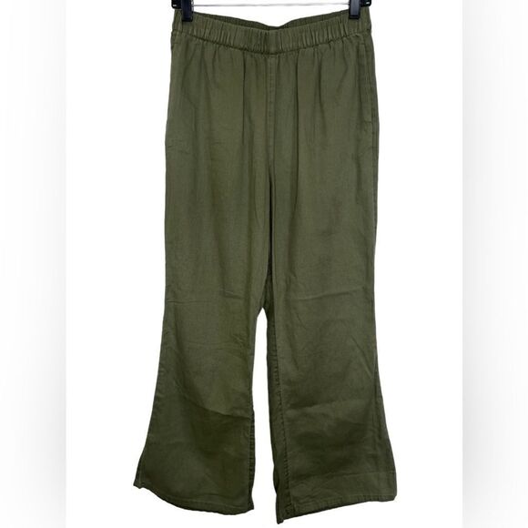 American Eagle Olive Green Wide Leg Gorpcore Pants Size Medium - Picture 2 of 11